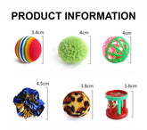 KUTKUT 12 PCS Cat Toys for Indoor Cats, Kitten Toys with Cat Wand Toy, Mint Catnip Toys for Cats with Crinkle Cat Toy Mouse Cat Ball Toy for Indoor Cats Kittens Exercise
